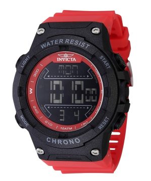 Reloj cronógrafo digital Invicta Racing con correa de poliuretano y esfera negra de cuarzo 47528 100M para hombre