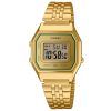 Reloj Casio Vintage Digital con pulsera de acero inoxidable en tono dorado, cuarzo LA680WEGV-9A para mujer