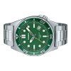 Reloj Casio Standard analógico de acero inoxidable con esfera verde y cuarzo MTD-135D-3AV para hombre