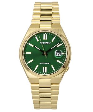 Reloj automático Citizen Tsuyosa de acero inoxidable en tono dorado con esfera verde NJ0152-51X para hombre