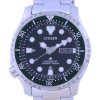 Reloj Citizen Promaster para hombre, esfera negra, acero inoxidable, automático, buzo, NY0084-89E, 200M