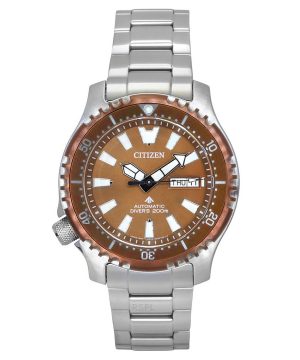 Reloj de buceo automático Citizen Promaster Marine de edición limitada con esfera de cobre NY0164-65X 200M para hombre con corre