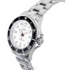 Reloj de cuarzo Ratio FreeDiver con esfera blanca, acero inoxidable y zafiro RTFL802 200M para mujer