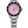 Reloj de cuarzo Ratio FreeDiver de acero inoxidable con zafiro y esfera rosa caramelo RTFL809 200M para mujer