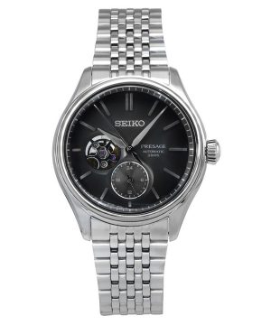 Reloj Seiko Presage Classic Sumi-iro automático de acero inoxidable con esfera negra SPB471J1 100M para hombre