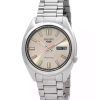 Reloj Seiko 5 Sports SNXS Series de acero inoxidable con esfera beige automático SRPK91K1 100M para hombre