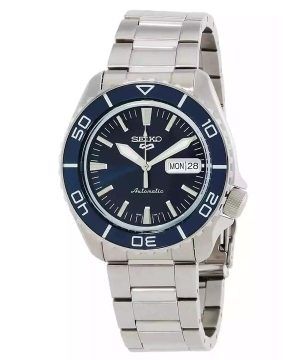 Reloj Seiko 5 Sports SKX Series de acero inoxidable con esfera azul y efecto rayos de sol automático SRPK97K1 100M para hombre