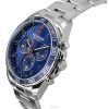 Victorinox FieldForce Classic Cronógrafo de acero inoxidable con esfera azul, cuarzo, 241901, 100 m, reloj para hombre