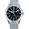 Reloj Luminox Air Pilot Lightning GMT de acero inoxidable con esfera negra y cuarzo XA.9522 100M para hombre