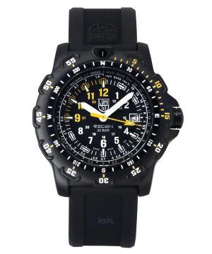 Reloj de cuarzo Luminox RECON Point Man Heritage con correa de caucho y nailon y esfera negra XL.8825.H.SET 100M para hombre