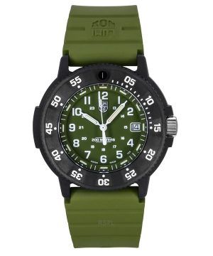 Reloj de buceo de cuarzo Luminox Original Navy Seal con correa de caucho y esfera verde XS.3013.EVO.S 200M para hombre