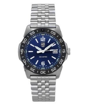 Luminox Pacific Diver Ripple - Reloj de cuarzo XS.3123M.SET.1 con esfera azul y acero inoxidable para hombre, 200 m, con correa