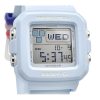 Reloj Casio Baby-G Plus Digital de cuarzo con correa de resina azul claro BGD-10L-2 para mujer, 100 m, con presillas de correa a