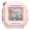 Reloj Casio Baby-G Plus Digital Pink Resin Strap Quartz BGD-10L-4 para mujer, 100 m, con presillas de correa adicionales