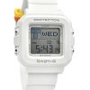 Reloj Casio Baby-G Plus Digital BGD-10L-7 de cuarzo con correa de resina blanca, 100 m, para mujer, con presillas de correa adic