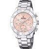 Reloj Festina Boyfriend Cronógrafo con detTodoses de cristal y esfera rosa de cuarzo F20603-7 100M para mujer