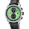 Festina Timeless Cronógrafo Correa de piel Esfera verde Cuarzo F20695-3 100M Reloj para hombre