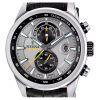 Festina Timeless Cronógrafo Correa de piel Esfera gris Cuarzo F20695-4 100M Reloj para hombre