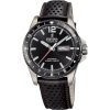 Reloj Festina F20699-4 de cuarzo con correa de piel de titanio y esfera negra para hombre, 100 m