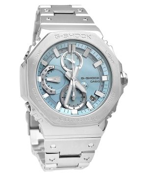 Reloj Casio G-Shock Full Metal analógico con cronógrafo y enlace para teléfono inteligente, esfera azul hielo, resistente al agu