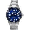 Reloj automático para hombre Longines HydroConquest de acero inoxidable con esfera azul y efecto rayos de sol L3.780.4.96.6 300M