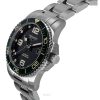 Reloj automático para hombre Longines HydroConquest de acero inoxidable con esfera negra L3.781.4.05.6 300M para buceo