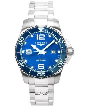 Reloj Longines HydroConquest Sunray Blue con Super-LumiNova Dial Automatic Diver&#39,s L3.782.4.96.6 300M para hombre