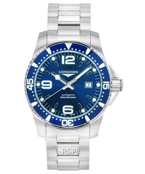 Reloj Longines HydroConquest Sunray Blue con Super-LumiNova Dial Automatic Diver&#39,s L3.841.4.96.6 300M para hombre