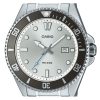 Reloj Casio Standard analógico de acero inoxidable con esfera plateada de cuarzo MDV-107D-7AV 200M para hombre