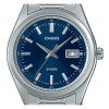 Reloj Casio Standard analógico de acero inoxidable con esfera azul y cuarzo MTP-B180D-2AV para hombre