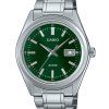 Reloj Casio Standard analógico de acero inoxidable con esfera verde y cuarzo MTP-B180D-3AV para hombre