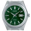 Reloj Casio Standard analógico de acero inoxidable con esfera verde y cuarzo MTP-B180D-3AV para hombre