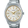 Reloj Casio Standard analógico de acero inoxidable con esfera plateada de cuarzo MTP-B180D-7AV para hombre