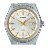 Reloj Casio Standard analógico de acero inoxidable con esfera plateada de cuarzo MTP-B180D-7AV para hombre