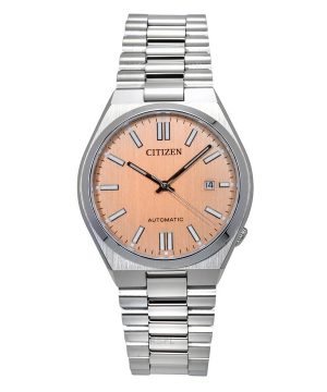 Reloj Citizen Tsuyosa automático de acero inoxidable con esfera color salmón NJ0159-86Z para hombre