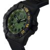 Reloj de buceo Luminox Navy SEAL Foundation con correa de caucho, esfera verde, cuarzo XS.3517.NSF.SET 200M para hombre con corr