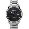 Reloj Citizen Eco-Drive de acero inoxidable con esfera negra BM6977-70E para hombre