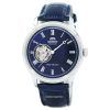 Reloj Orient Envoy con correa de piel azul y esfera azul, automático, FAG00004D0, reacondicionado para hombre