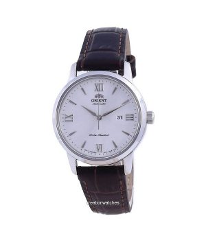 Reloj Orient Contemporary con correa de piel y esfera blanca, automático, RA-NR2005S10B, para mujer, renovado