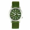 Reloj Seiko 5 Military con correa de nailon y esfera verde, automático, SNK805K2, para hombre, reacondicionado